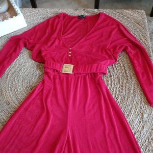 Jluxlabel Red Jumpsuit Size L